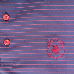 Bonita camisa polo Peter Millar Southern Comfort para hombre XL púrpura violeta rayas golf - Imagen 1 de 8