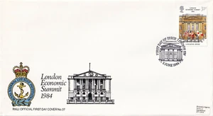 (38912) Economic Summit GB RNLI Pilgrim 37 FDC London SW 1984 - Picture 1 of 1