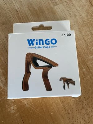 WINGO Guitar Capo for Acoustic and Electric Guitars - Rosewood with 5 Picks - Image 1 of 4