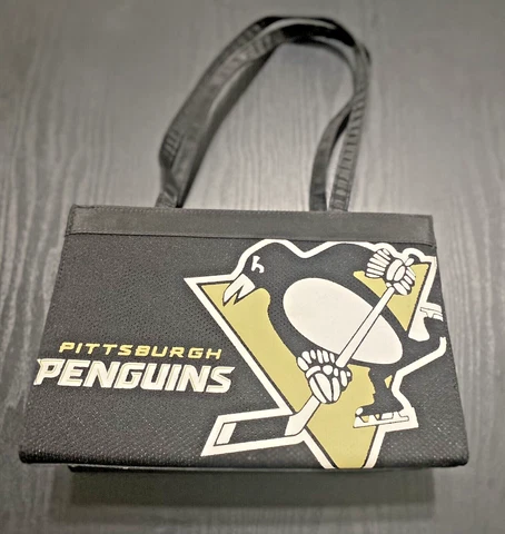 Pittsburgh Penguins Purse Handbag Black Jersey NHL Shoulder Bag Little Earth Cover