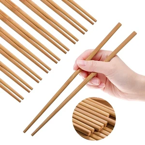 10 Paar Wiederverwendbare Bambus Essstäbchen Japanisch Chinesisch Koreanisch Holz Stäbchen - Bild 1 von 8