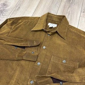 Camicia Pristine Ermenegildo Zegna Marrone Velluto a coste con bottoni Taglia Media M Italia - Foto 1 di 9