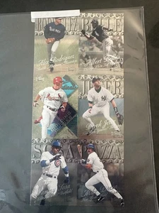 1999 Metal Universe UNCUT Promo Baseball Card Sheet - Jeter, Sosa, Piazza etc - Picture 1 of 1