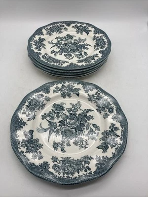 23546/ Wedgwood Asiatic Pheasants 6x flache Teller Speiseteller  Ø ca. 25 cm - Bild 1 von 4