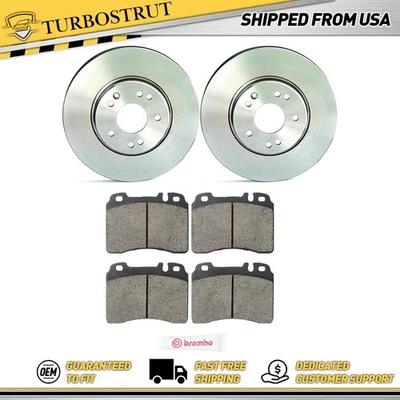 OE Brembo Front Brake Rotors Pads Kit For 1990-1993 Mercedes-Benz 300SL 500SL - Image 1 of 4