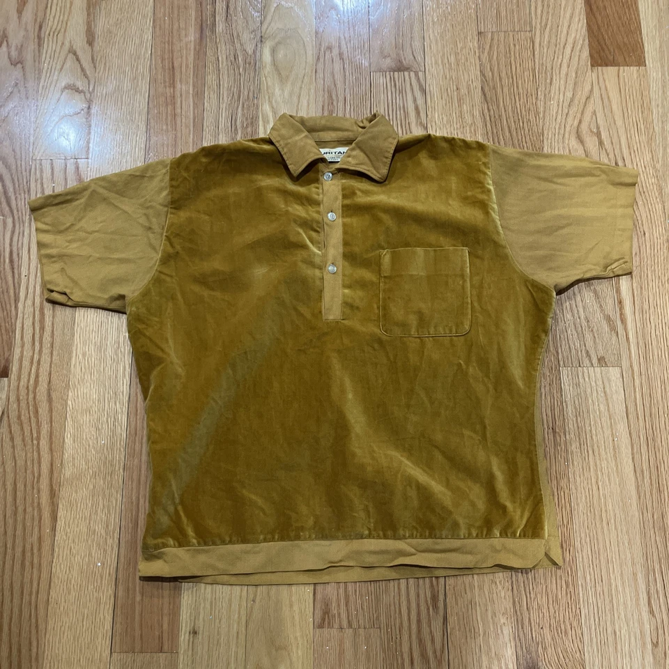 Camiseta masculina pulôver grande vintage anos 60 Puritan Ban Lon malha off white MOD - Imagem 1 de 4