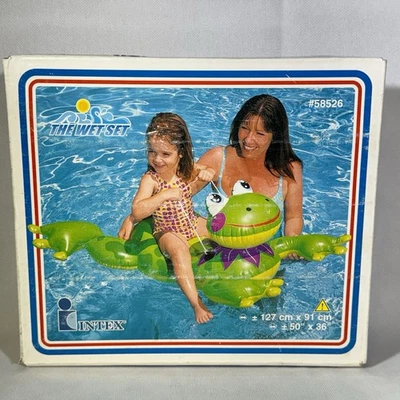 Intex Wet Set Lil Frog Ride On Pool Inflatable 2000 Y2K Box New Sealed 58526 - Image 1 of 4