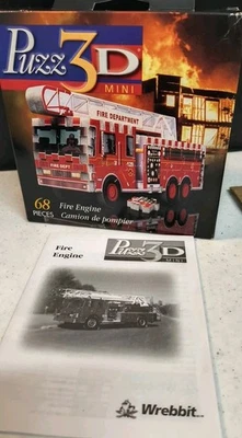 Fire Department Engine Ladder Truck 3D Foam Puzzle Wrebbit Puzz Model - Image 1 of 3