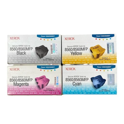 Genuine Xerox 8560 Set Black Cyan Yellow Magenta Solid Ink Sealed Box - Image 1 of 4