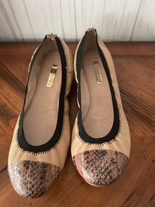 Louie et Cie Shoes Leopard Beige Animal Print Loafers Slip On Flat Shoes Sz 9.5 - Picture 1 of 6