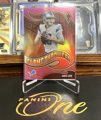 2021 Panini Phoenix - Jared Goff #FT-23 Pink Flame Thrower /175 - Lions - Image 1 of 2