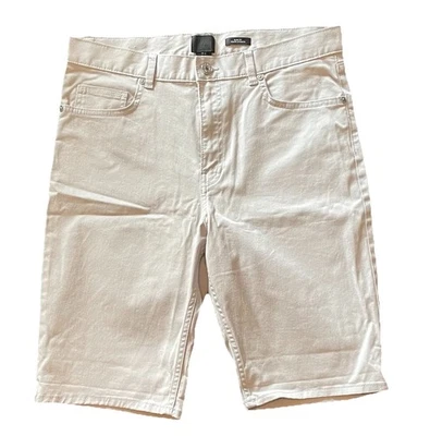 H.M. Shorts jeans slim fit comprimento do joelho cinza 31 - Imagem 1 de 4