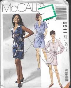 Vintage McCall's Pattern #6511-Misses Mock Wrapped Culotte Dress in Sizes 4-6-8 - Picture 1 of 1