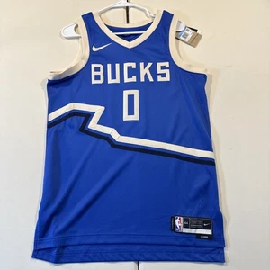 Neu mit Etikett Herren 44 Medium Nike Swingman Milwaukee Bucks Damian Lillard City Ed Trikot - Bild 1 von 8