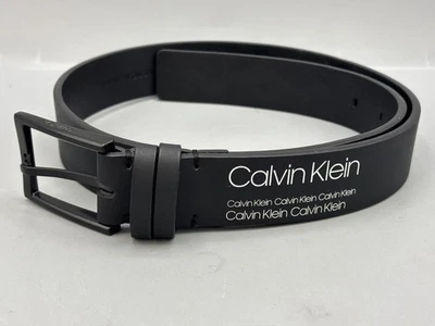 Cinturón de vestir Calvin Klein 71003 para hombre mediano negro cuero sintético formal clásico Foto 1 de 4