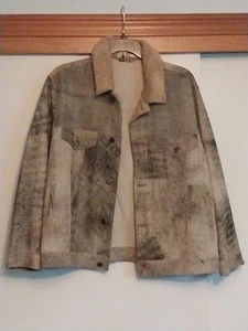 Jakett New York weiches Leder Trucker-Stil Medium Fellkragen doppelter Reißverschluss hinten - Bild 1 von 10