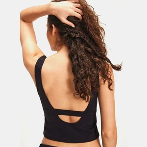 Camiseta sin mangas Free People Just Getting Started negra talla XL - Imagen 1 de 4