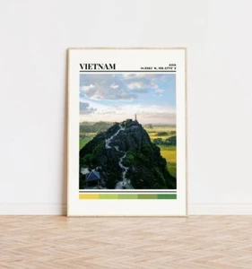 Vietnam Print, Vietnam Poster, Vietnam Wall Art, Vietnam Travel Poster, Vietnam - Picture 1 of 3