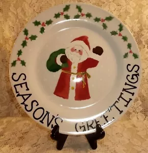 VINTAGE Unused SANTA PLATE 9" Diameter 1998 Christmas Serving Decorating Gift - Picture 1 of 3