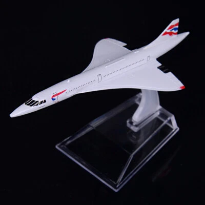 1:400 Airplane Plane Concorde G-BOAC Diecast Airlines Aircraft Model ve - Image 1 of 4