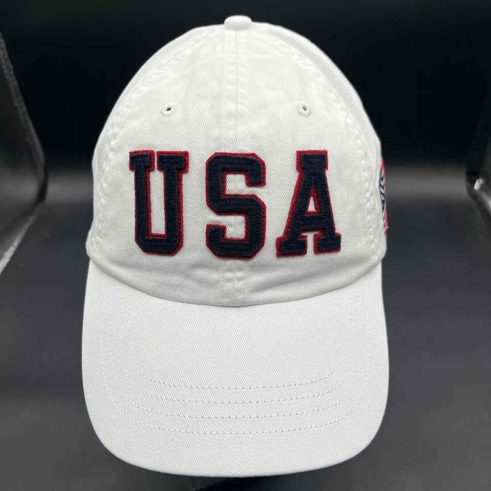 Polo by Ralph Lauren USA Olympic Team 2022 White Hat Flag One Size Strap Back