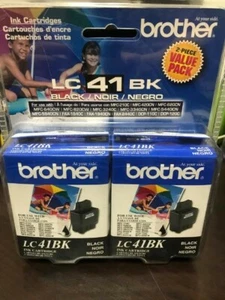 New Genuine Brother LC41BK Black Ink Cartridges Twin Pack LC41BK - Picture 1 of 1