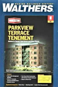 N Scale Walthers Cornerstone 933-3263 Parkview Terrace Background Building Kit - Picture 1 of 1
