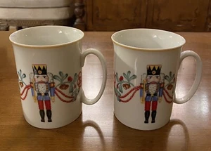 Block Spal Launenhafte Weihnachtstassen Tassen 2er Set Nussknacker 1992 Portugal Hergestellt Vintage - Bild 1 von 6