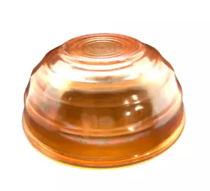 Antique 1922 Stamped Carnival Amber Marigold Ribbed Glass Mixing Bowl - Picture 1 of 16