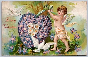 K19/ Valentinstag Liebe Feiertag Postkarte um 1910 Amor 157 - Bild 1 von 4