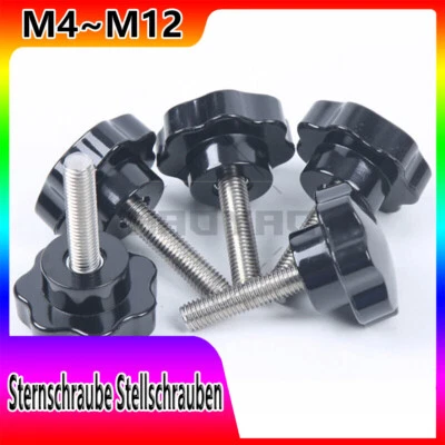 Sterngriff Flügelschrauben M4 M5 M6~M12 Sternmutter Sternschraube Stellschrauben - Bild 1 von 4