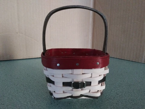 Longaberger 2021 Miniature Snowman Belly Square Basket NEW mini Cover