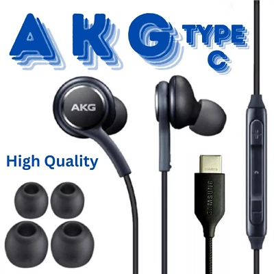 AKG Type-C Headphones Headset EarBuds Earphones For Galaxy S10/S20/S21/S22/S23 - Image 1 of 4