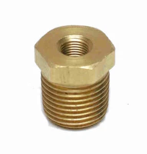 1/8" Npt (F) to 1/2" Npt (M) Reducer Brass Bushing adapter gauge water oil gas - Picture 1 of 8