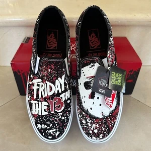 Mens Size 10.5 - Vans X House of Terror - Friday The 13th - Slip On - Sold Out! - Picture 1 of 12