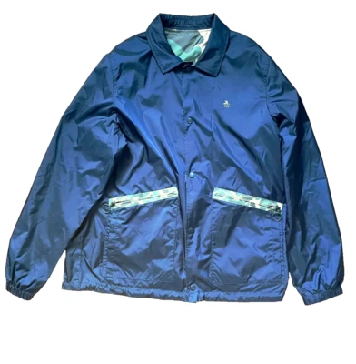 Penguin Munsingwear Coach Jacket Men's Large Reversible Camouflage Windbreaker - Image 1 of 4