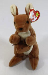 MBOT Pouch the Kangaroo VINTAGE TY BEANIE BABY Plush toy - Picture 1 of 6