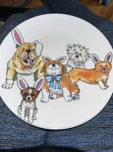 Platos de ensalada de melamina de Pascua con perros - Imagen 1 de 5