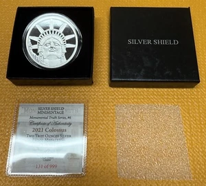 Colossus, MiniMintage Proof, Silver Shield, 2oz .999 Fine, COA - Picture 1 of 4
