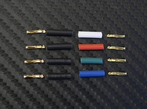 24K Placcato Oro Sn-P Bronzo Cartuccia Connettore Clip & Tubi Per Pin - Picture 1 of 2