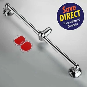 HotelSpa® Insta-Mount Stainless Steel Height / Angle Adjustable Shower Slide Bar - Picture 1 of 5
