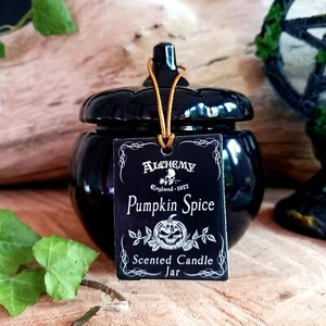 Vela de especias de calabaza | Vela de calabaza gótica de alquimia - Imagen 1 de 5