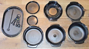 Lote de 10 Tupperware Pequeño Mediano Grande con Taza Medidora Fruta Negra - Imagen 1 de 4