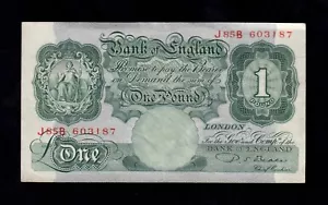 F.C. INGLATERRA GREAT BRETAIN , 1 LIBRA 1949-55 , MBC- (VF-) , P.369b . - Picture 1 of 2