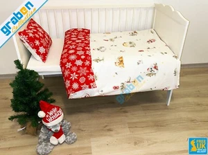 100% BAUMWOLLE POPELINE BETTWÄSCHE SET FÜR Kinderbett Bett, Bettbezug & Kissenbezug 100cm x 135cm - Bild 1 von 24