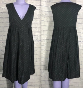 Banana Republic schwarz gepunktet Damen langes 8P Kleid 100 % Baumwolle Pullover - Bild 1 von 13
