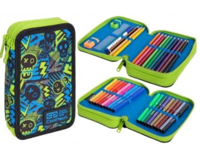 COOLPACK 2-fache Federtasche Federmappe Federmäppchen 35-teilig Xo Skull