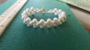 Swarovski birthston month (August-Peridot) Bracelet - Picture 1 of 9