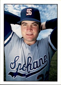 1986 Spokane Indians Cramer #155 Brian Wood Mt Washington Kentucky Baseball Card