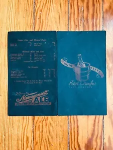 Anuncio Narragansett Banquet Ale, 1937 Hotel Dreyfus, Providence RI lista de vinos menú - Imagen 1 de 7